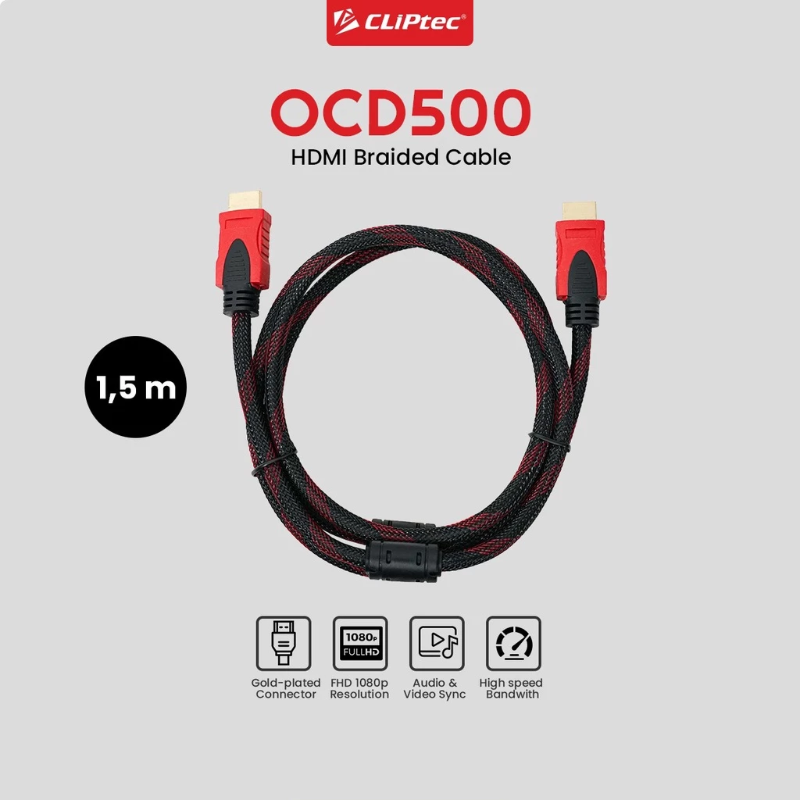 Kabel HDMI Cliptec OCD500 1.5 m