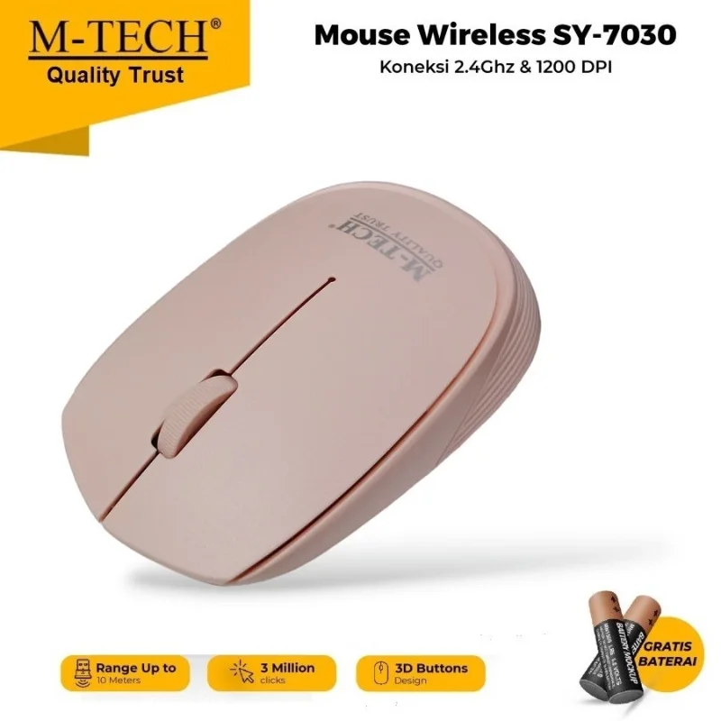 Mouse Wireless M-Tech SY-7030 + Baterai
