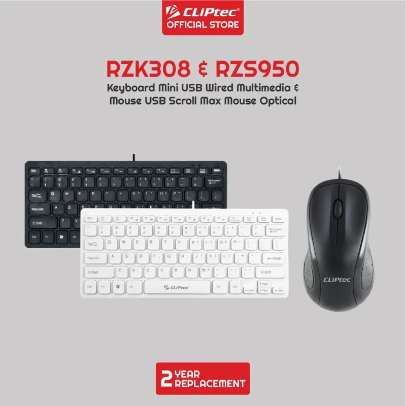 Keyboard + Mouse USB Cliptec Combo
