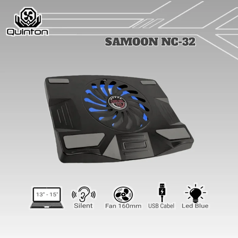 Cooling Pad Quinton Samoon 16 cm untuk Laptop 14-15 inci